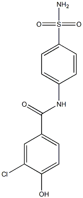 3-chloro-4-hydroxy-N-(4-sulfamoylphenyl)benzamide,,结构式