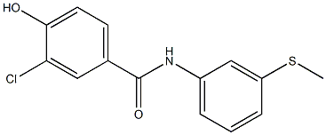 3-chloro-4-hydroxy-N-[3-(methylsulfanyl)phenyl]benzamide 化学構造式