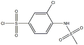 3-chloro-4-methanesulfonamidobenzene-1-sulfonyl chloride Structure