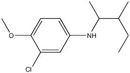 3-chloro-4-methoxy-N-(3-methylpentan-2-yl)aniline,,结构式