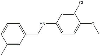 3-chloro-4-methoxy-N-[(3-methylphenyl)methyl]aniline 化学構造式