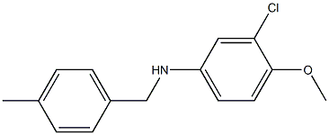 3-chloro-4-methoxy-N-[(4-methylphenyl)methyl]aniline 化学構造式