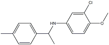 3-chloro-4-methoxy-N-[1-(4-methylphenyl)ethyl]aniline Structure