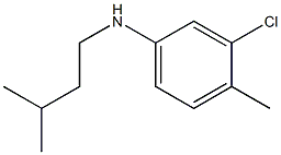 3-chloro-4-methyl-N-(3-methylbutyl)aniline Structure