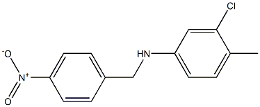 3-chloro-4-methyl-N-[(4-nitrophenyl)methyl]aniline Structure