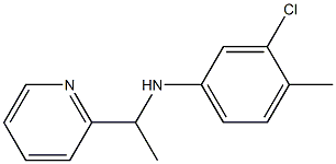 3-chloro-4-methyl-N-[1-(pyridin-2-yl)ethyl]aniline Struktur