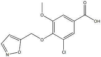 3-chloro-5-methoxy-4-(1,2-oxazol-5-ylmethoxy)benzoic acid Structure