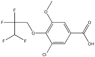 3-chloro-5-methoxy-4-(2,2,3,3-tetrafluoropropoxy)benzoic acid,,结构式