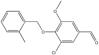 3-chloro-5-methoxy-4-[(2-methylphenyl)methoxy]benzaldehyde,,结构式