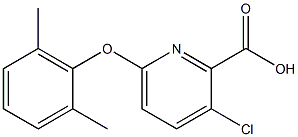 3-chloro-6-(2,6-dimethylphenoxy)pyridine-2-carboxylic acid,,结构式