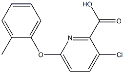 3-chloro-6-(2-methylphenoxy)pyridine-2-carboxylic acid 结构式