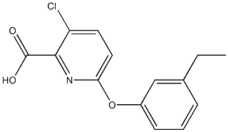 3-chloro-6-(3-ethylphenoxy)pyridine-2-carboxylic acid,,结构式