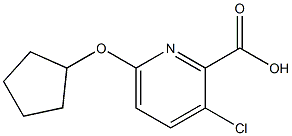 3-chloro-6-(cyclopentyloxy)pyridine-2-carboxylic acid Structure