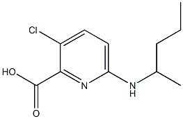3-chloro-6-(pentan-2-ylamino)pyridine-2-carboxylic acid Struktur