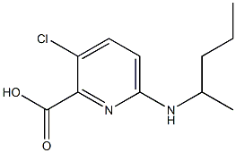 3-chloro-6-(pentan-2-ylamino)pyridine-2-carboxylic acid Structure