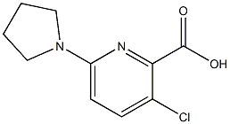 3-chloro-6-(pyrrolidin-1-yl)pyridine-2-carboxylic acid 结构式