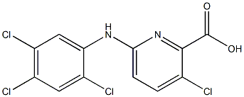 3-chloro-6-[(2,4,5-trichlorophenyl)amino]pyridine-2-carboxylic acid Structure