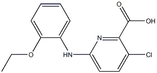 3-chloro-6-[(2-ethoxyphenyl)amino]pyridine-2-carboxylic acid Struktur