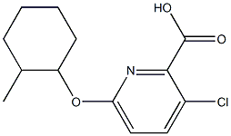 3-chloro-6-[(2-methylcyclohexyl)oxy]pyridine-2-carboxylic acid,,结构式