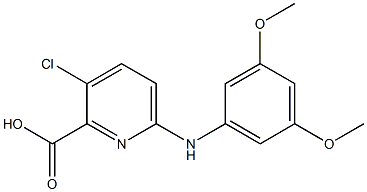 3-chloro-6-[(3,5-dimethoxyphenyl)amino]pyridine-2-carboxylic acid Structure