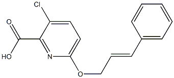3-chloro-6-[(3-phenylprop-2-en-1-yl)oxy]pyridine-2-carboxylic acid,,结构式