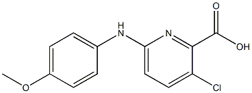 3-chloro-6-[(4-methoxyphenyl)amino]pyridine-2-carboxylic acid