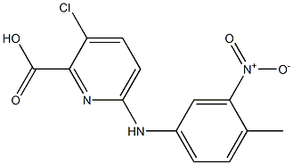 3-chloro-6-[(4-methyl-3-nitrophenyl)amino]pyridine-2-carboxylic acid Structure