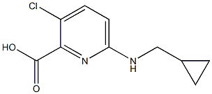 3-chloro-6-[(cyclopropylmethyl)amino]pyridine-2-carboxylic acid,,结构式