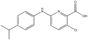 3-chloro-6-{[4-(propan-2-yl)phenyl]amino}pyridine-2-carboxylic acid,,结构式