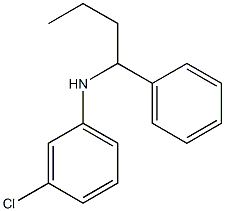 3-chloro-N-(1-phenylbutyl)aniline 化学構造式