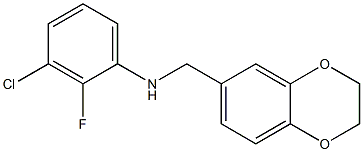 3-chloro-N-(2,3-dihydro-1,4-benzodioxin-6-ylmethyl)-2-fluoroaniline Structure