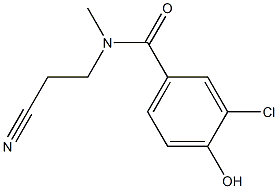 3-chloro-N-(2-cyanoethyl)-4-hydroxy-N-methylbenzamide,,结构式