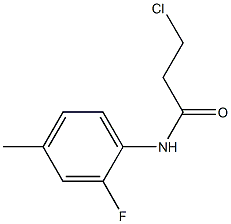 3-chloro-N-(2-fluoro-4-methylphenyl)propanamide 化学構造式