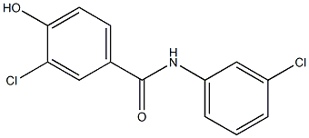 3-chloro-N-(3-chlorophenyl)-4-hydroxybenzamide Struktur
