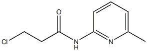 3-chloro-N-(6-methylpyridin-2-yl)propanamide 化学構造式