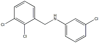 3-chloro-N-[(2,3-dichlorophenyl)methyl]aniline,,结构式
