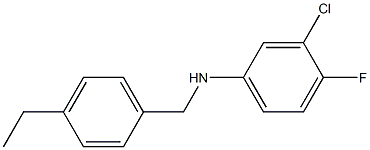 3-chloro-N-[(4-ethylphenyl)methyl]-4-fluoroaniline Struktur