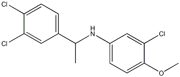 3-chloro-N-[1-(3,4-dichlorophenyl)ethyl]-4-methoxyaniline 结构式