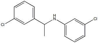 3-chloro-N-[1-(3-chlorophenyl)ethyl]aniline Structure