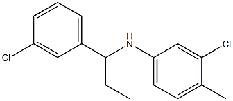  3-chloro-N-[1-(3-chlorophenyl)propyl]-4-methylaniline