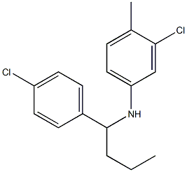 3-chloro-N-[1-(4-chlorophenyl)butyl]-4-methylaniline