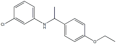3-chloro-N-[1-(4-ethoxyphenyl)ethyl]aniline,,结构式