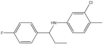 3-chloro-N-[1-(4-fluorophenyl)propyl]-4-methylaniline,,结构式