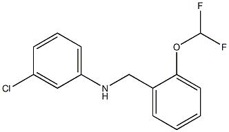 3-chloro-N-{[2-(difluoromethoxy)phenyl]methyl}aniline Struktur