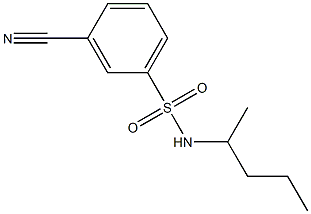 3-cyano-N-(1-methylbutyl)benzenesulfonamide Structure