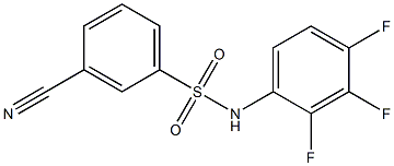 3-cyano-N-(2,3,4-trifluorophenyl)benzene-1-sulfonamide,,结构式