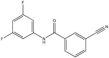 3-cyano-N-(3,5-difluorophenyl)benzamide Struktur