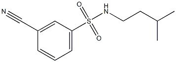 3-cyano-N-(3-methylbutyl)benzenesulfonamide Structure
