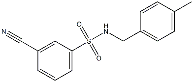 3-cyano-N-(4-methylbenzyl)benzenesulfonamide Structure