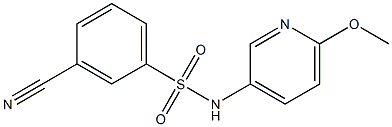 3-cyano-N-(6-methoxypyridin-3-yl)benzenesulfonamide Structure